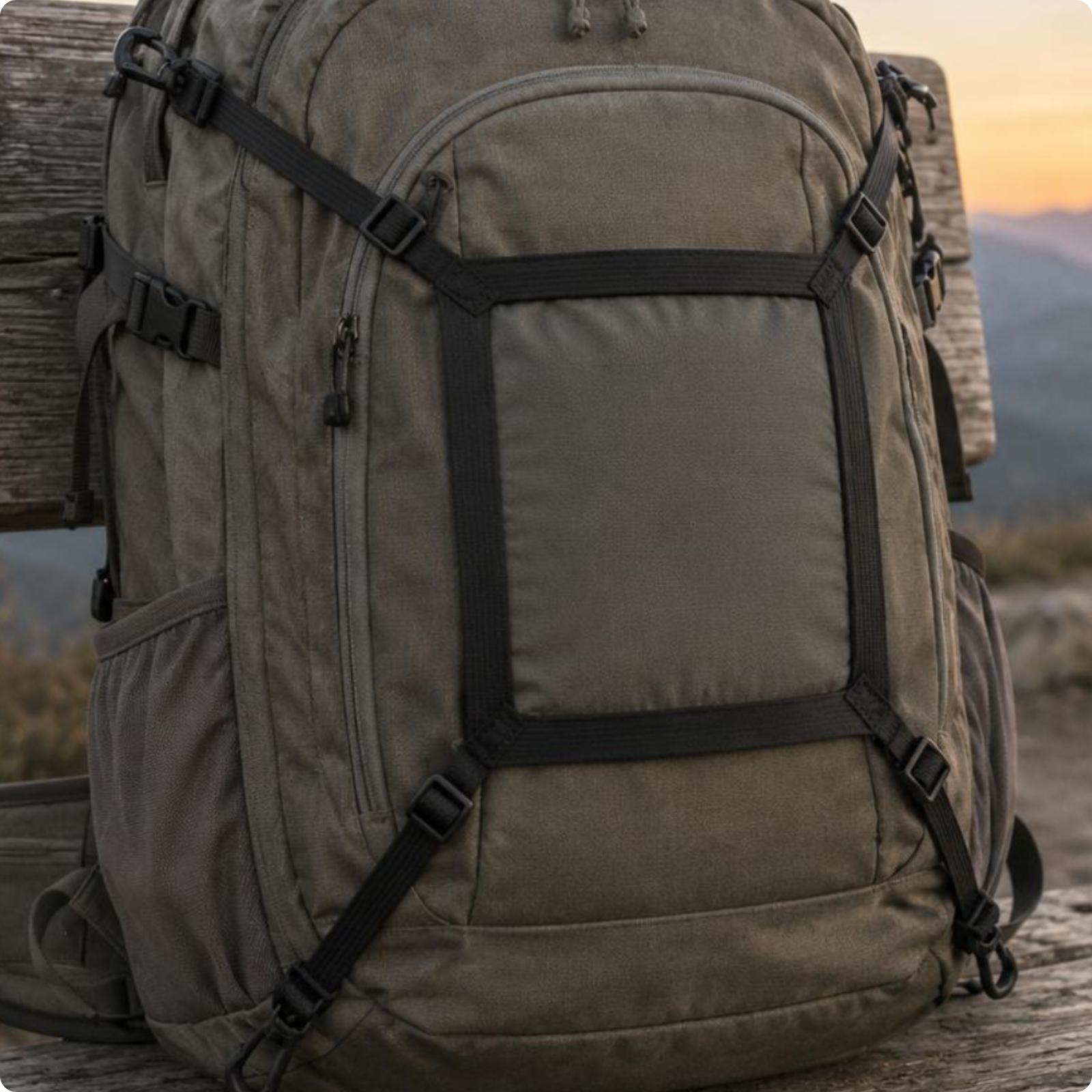 Outdoor Hunting Gear Store - Uchwyt na kask do plecaka, kwadratowy