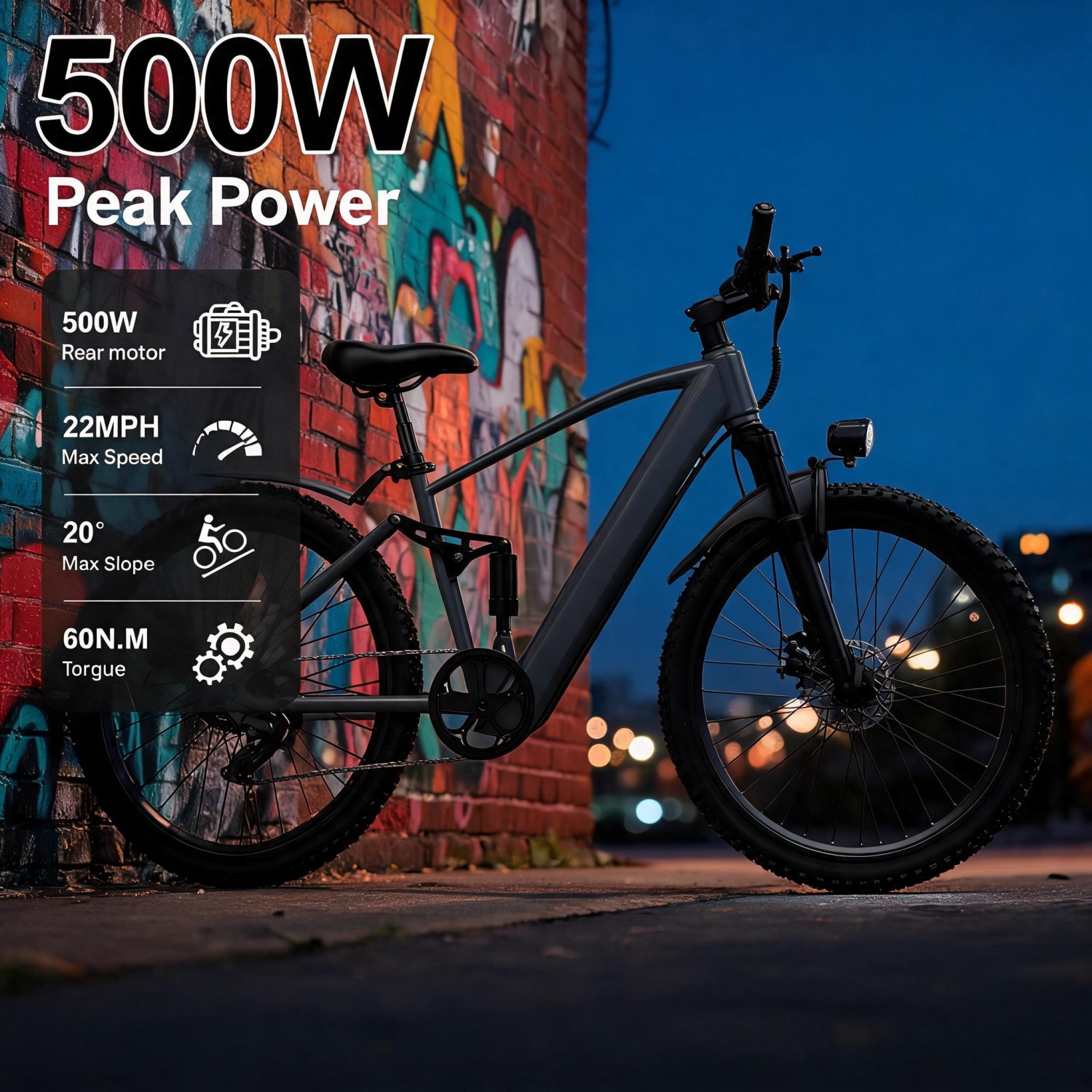 Outdoor Hunting Electric Bike - Elektryczny rower terenowy, elektryczny rower myśliwski.