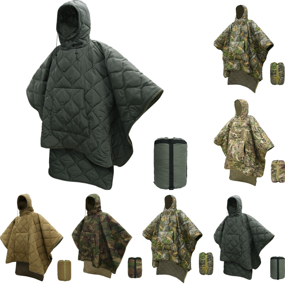 Outdoor Hunting Blanket - Koc kamuflażowy wodoodporny izolowany ponczo zimowy