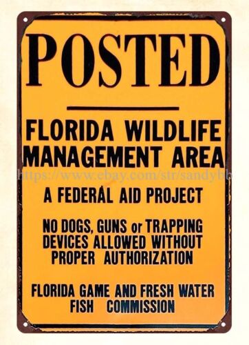 Florida Hunting Fishing & Outdoor Adventures Photos - METALOWA TABLICZKA OZNAKOWA: STAN FLORIDA -