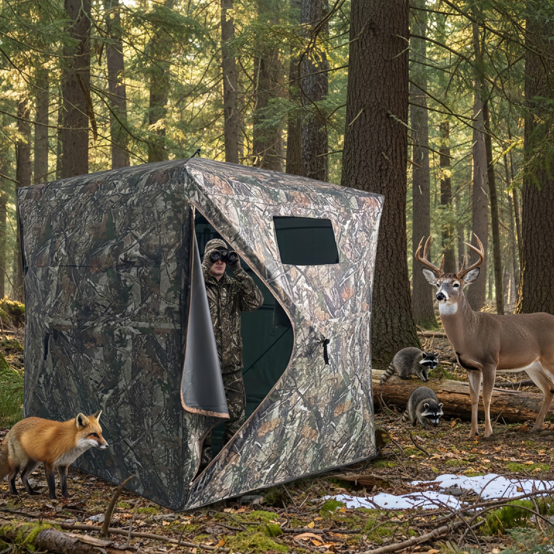 Hunting & Outdoor Supplies Photos - Kamuflażowa namiotowa budka myśliwska z łatwym