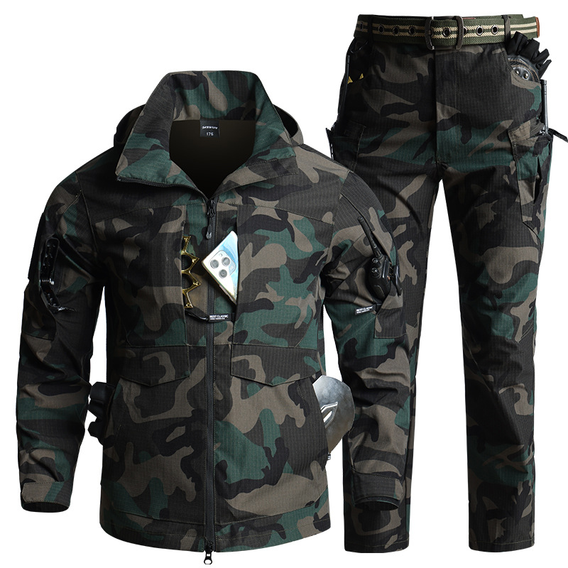 Hunting & Outdoor Supplies Photos - Męski zestaw taktyczny w kamuflażu: kurtka