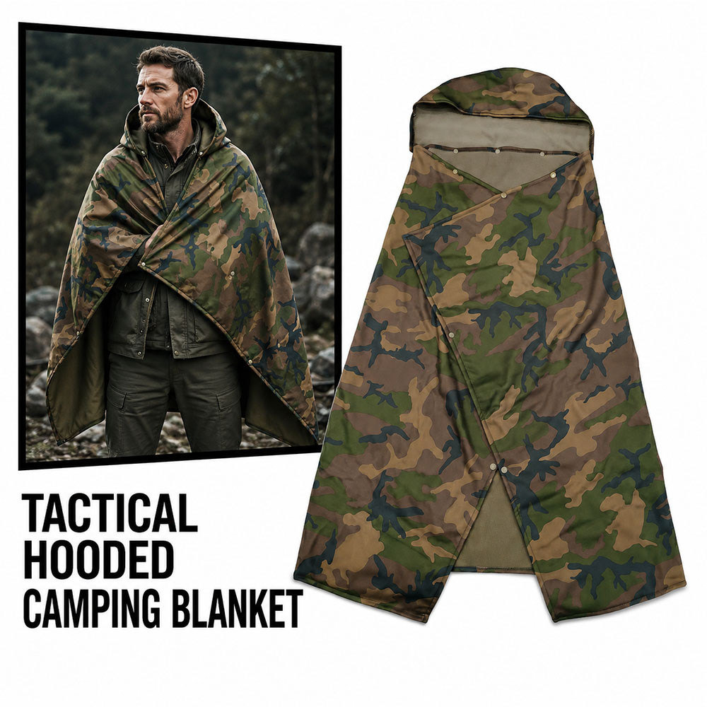 Taktyczny koc polarowy z kaptu – Outdoor Hunting Blanket recenzja i cena
