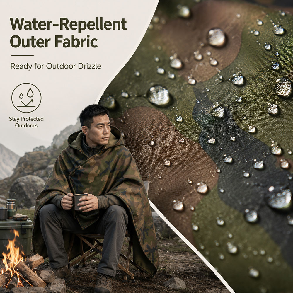 Taktyczny koc polarowy z kaptu – Outdoor Hunting Blanket recenzja i cena