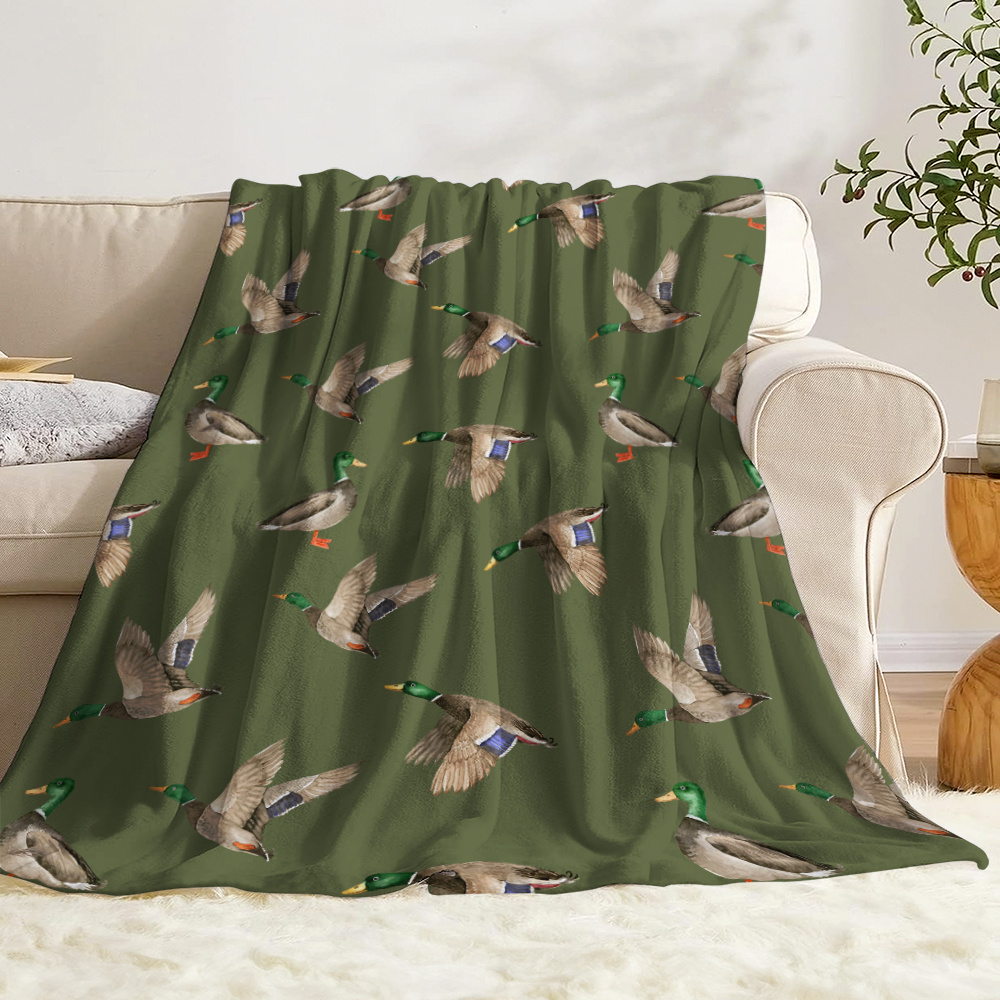 Koc polarowy z motywem kaczki  – Outdoor Hunting Blanket recenzja i cena