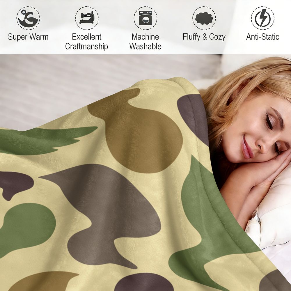 Koc flanelowy z wzorem kaczek, – Outdoor Hunting Blanket recenzja i cena