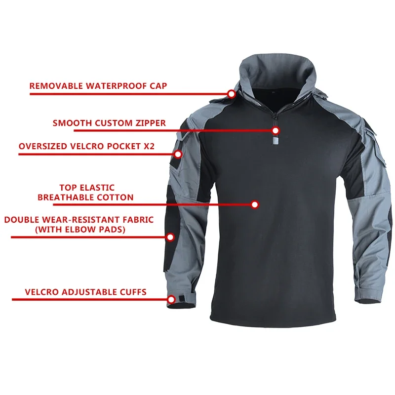 Camo Combat T-Shirt z kapturem – Hunting Outdoor Clothing recenzja i cena